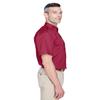 Harriton Men's Easy Blend Short-Sleeve Twill Shirt with Stain-Release XS WINE view 2
