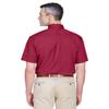 Harriton Men's Easy Blend Short-Sleeve Twill Shirt with Stain-Release XS WINE view 3