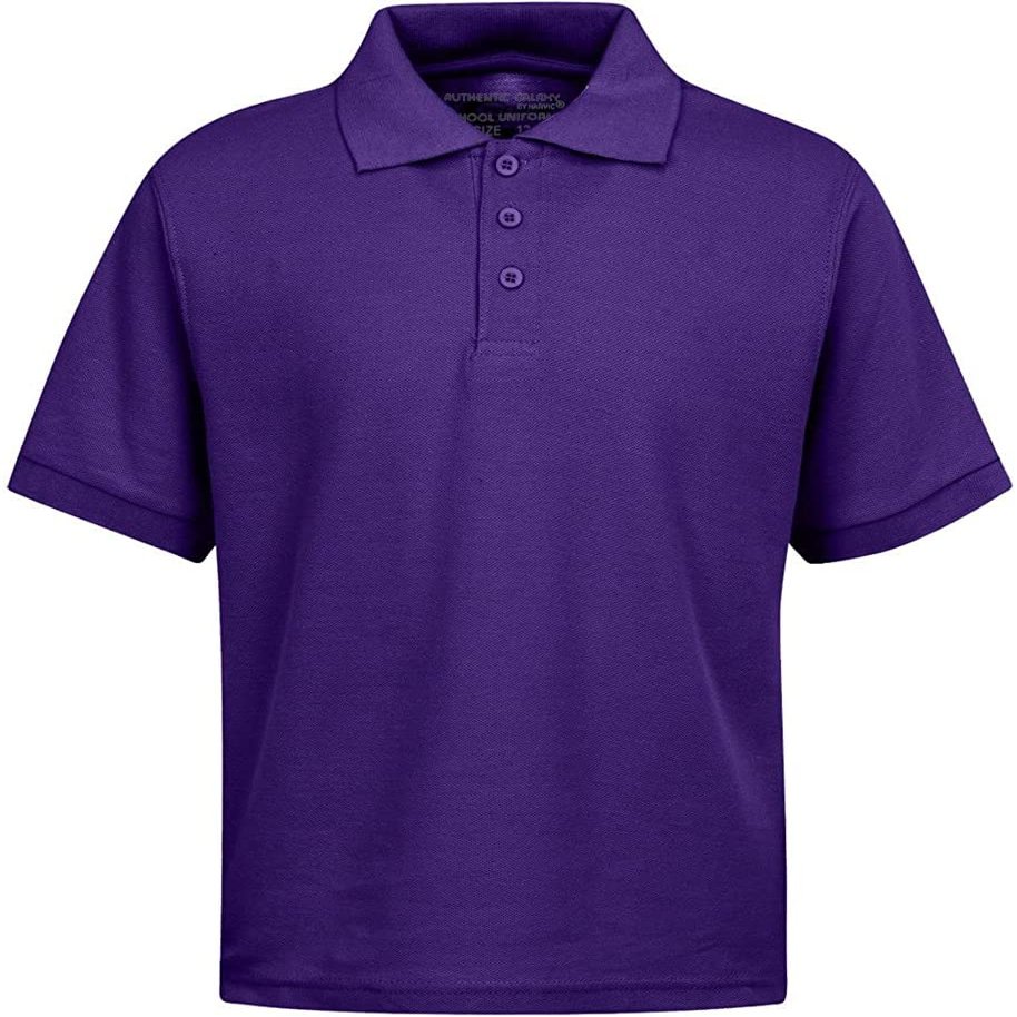 Galaxy by Harvic Short Sleeve Polo Shirts - Boys School Uniform-Cotton/Polyester-Grape, Size 7
