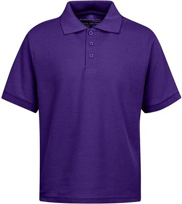 Galaxy by Harvic Short Sleeve Polo Shirts - Boys School Uniform-Cotton/Polyester-Grape, Size 12