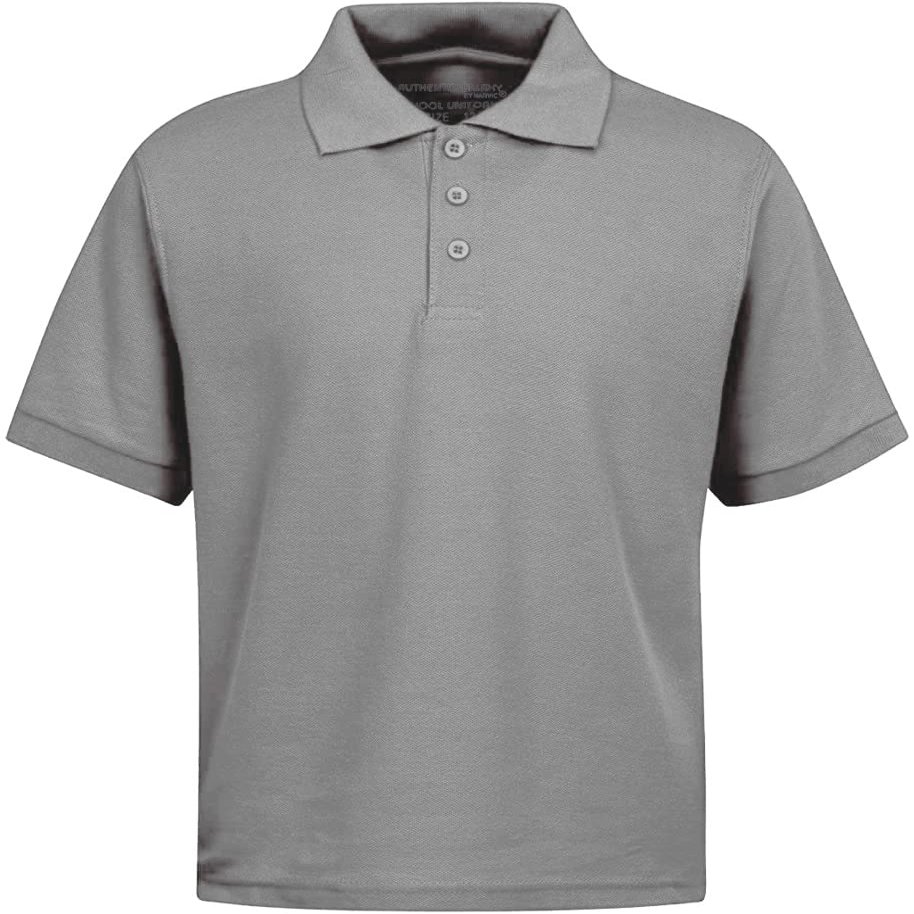 Galaxy by Harvic Short Sleeve Polo Shirts - Boys School Uniform - Heather Gray, Size 5