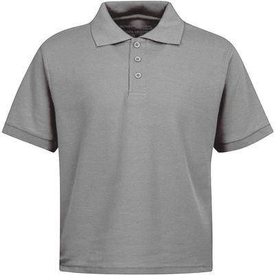 Galaxy by Harvic Short Sleeve Polo Shirts - Boys School Uniform - Heather Gray, Size 7