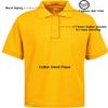 Galaxy by Harvic Short Sleeve Polo Shirts - Boys School Uniform-Cotton/Polyester - Gold, Size 7 view 3