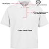 Galaxy by Harvic Short Sleeve Polo Shirts - Boys School Uniform-Cotton/Polyester - White, Size 14 view 3