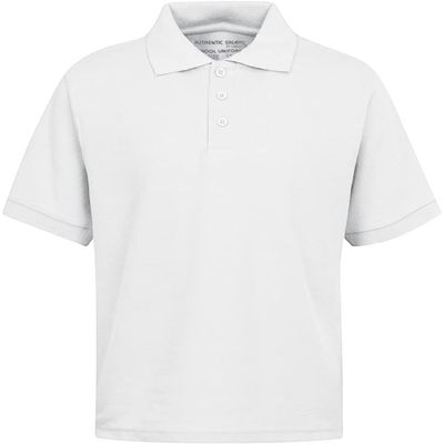 Galaxy by Harvic Short Sleeve Polo Shirts - Boys School Uniform-Cotton/Polyester - White, Size 18