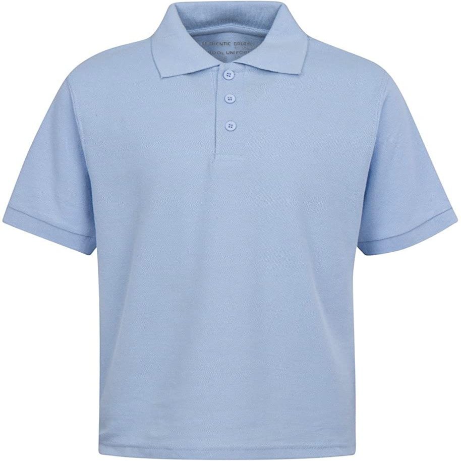 Galaxy by Harvic Short Sleeve Polo Shirts - Boys School Uniform - Light Blue, Size 12