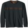 Arrow Men's Big-Tall Long Sleeve Chest Stripe Doubler, Midnight Heather, 2X-Large Tall view 1