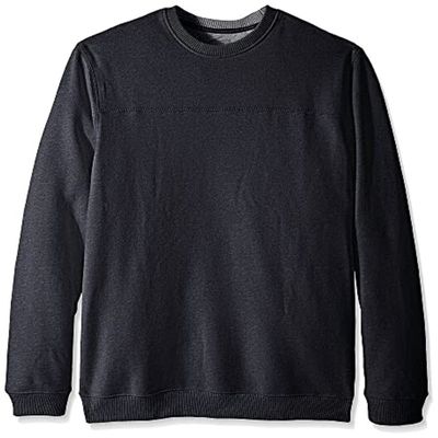 Arrow Men's Big and Tall Long Sleeve Sueded Fleece Crew, Deep Carbon Heather, 4X-Large Big