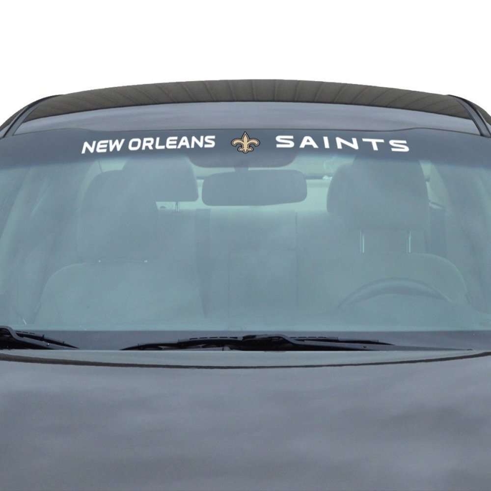 FANMATS 61479 New Orleans Saints Sun Stripe Windshield Decal 3.25 in. x 34 in.