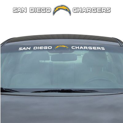 FANMATS NFL - Los Angeles Chargers Sun Stripe Windshield Decal 3.25 in. x 34 in.