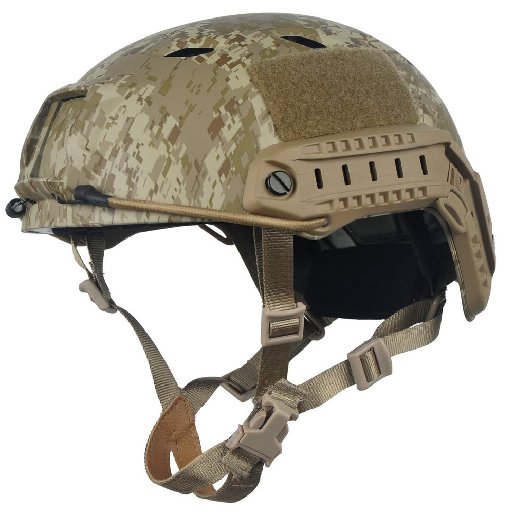 LOOGU Fast BJ Base Jump Tactical Helmet for Airsoft with 12-in-1 Headwear