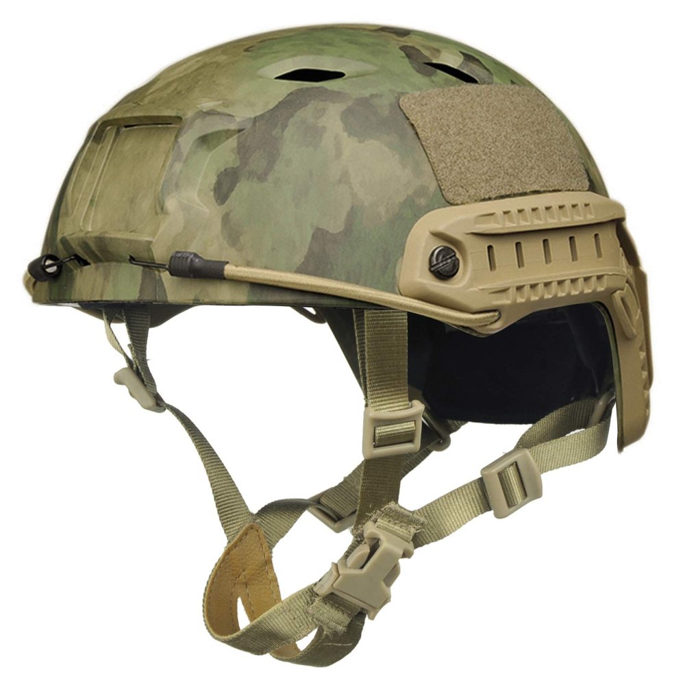 LOOGU Fast BJ Base Jump Tactical Helmet for Airsoft with 12-in-1 Headwear