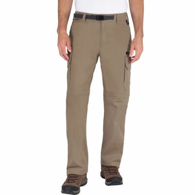 BC Clothing Mens Convertible Cargo Pant (Waist size Large-32 Inseam, Khaki)