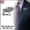 Pewter Elk Bugling Pin, M003, 1.5 Inches, Handmade in the USA, Realistic, Wapiti, Hunting, Metal, Hat Pin, Lapel, Brooch, Gift, Over 3100 Wildlife Designs view 4
