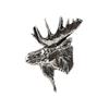 Small Bull Moose Pin, Head, Pewter, M017, 1 1/4 Inches, Handmade in the USA, Realistic, Hunting, Metal, Hat Pin, Lapel, Brooch, Gift, Over 3100 Wildlife Designs view 1