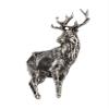 Pewter Red Stag Pin, Pewter, M019, 1.5 Inches, Handmade in the USA, Realistic, Hunting, Metal, Hat Pin, Lapel, Brooch, Gift, Over 3100 Wildlife Designs view 1