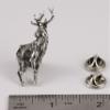 Pewter Red Stag Pin, Pewter, M019, 1.5 Inches, Handmade in the USA, Realistic, Hunting, Metal, Hat Pin, Lapel, Brooch, Gift, Over 3100 Wildlife Designs view 2