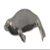 Harbor Seal Pin, Pewter, M058, 1 3/4 Inches, Handmade in the USA, Realistic, Metal, Hat Pin, Lapel Pins, Brooch, Gift, Over 3100 Wildlife Designs. view 1