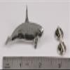 Killer Whale Pin, Bull Orca, Pewter, M072, 2 Inches, Handmade in the USA, Realistic, Ocean Mammal, Whales, Cetaceans, Metal, Hat Pin, Lapel Pins, Brooch, Gift, Over 3100 Wildlife Designs. view 2