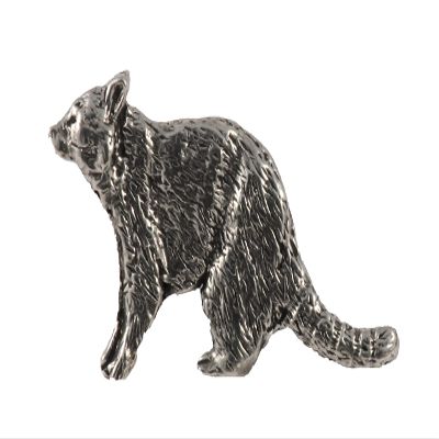 Raccoon Pin, Pewter, M172, 2 Inches, Handmade in the USA, Realistic, Trash Panda, Coon, Hat Pin, Lapel Pins, Brooch, Gift, Over 3100 Wildlife Designs.
