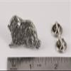 Cottontail Rabbit Pin, Laying Down, Pewter, M188, 1.25 Inches, Handmade in the USA, Realistic, Bunny, Wild, Hat Pin, Lapel Pins, Brooch, Gift, Over 3100 Wildlife Designs. view 2