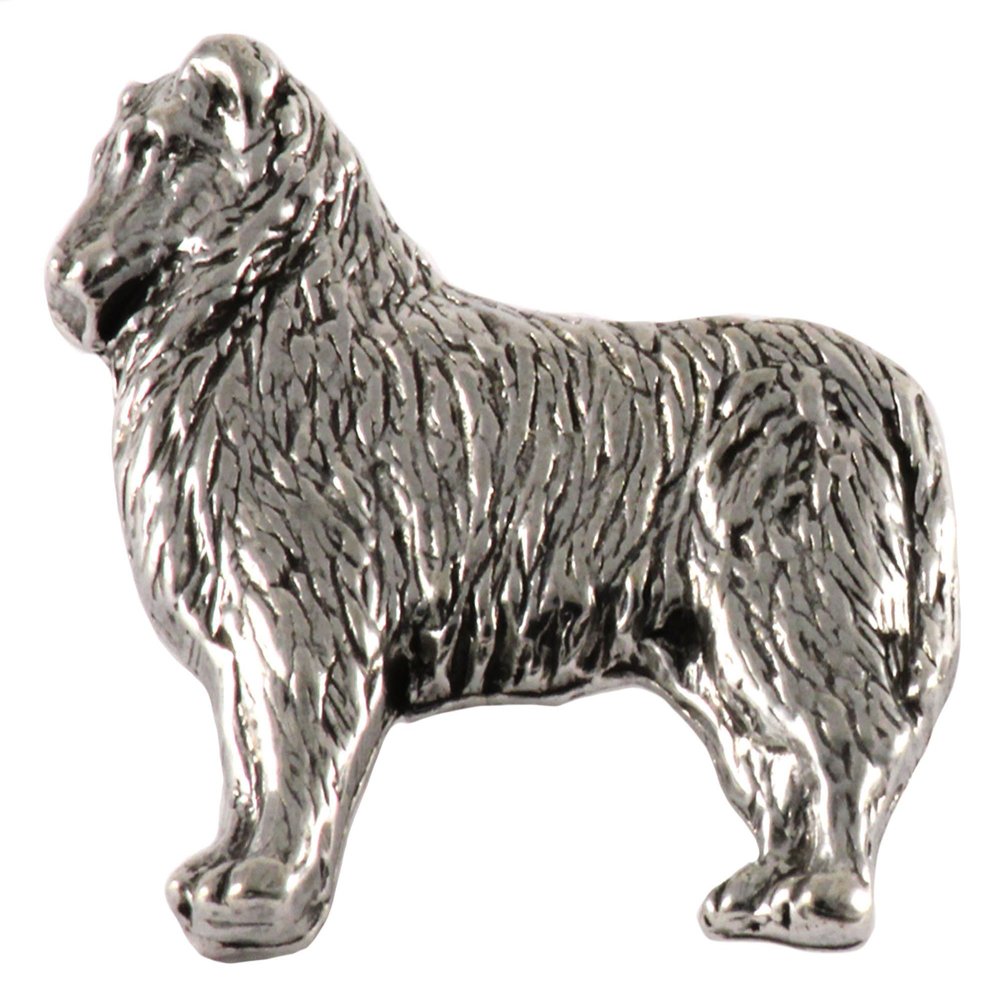 Austrailian Shepherd Dog Pin, Full Body, Pewter, D316F, 1 1/2 Inches, Handmade in the USA, Austrailian Shepherd Gift, Realistic Sheep Dog Pin, Metal, Lapel Pin, Hat Pin, Brooch, Gift, Over 90 Dog Breeds Available