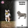Austrailian Shepherd Dog Pin, Full Body, Pewter, D316F, 1 1/2 Inches, Handmade in the USA, Austrailian Shepherd Gift, Realistic Sheep Dog Pin, Metal, Lapel Pin, Hat Pin, Brooch, Gift, Over 90 Dog Breeds Available view 4