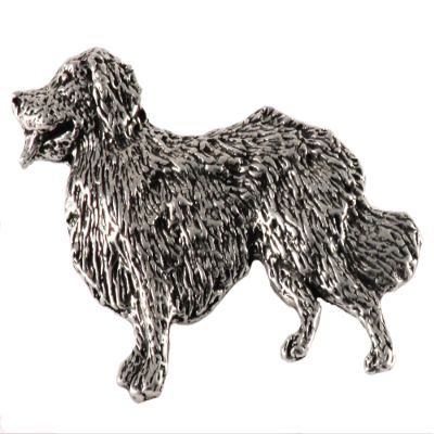 Bernese Mountain Dog Pin, Full Body, Pewter, D324F, 2 Inches, Handmade in the USA, Entlebucher Mountain Gift, Realistic Bernese Mountain Dog Jewelry, Metal, Lapel Pins, Hat Pin, Brooch, Gift, Over 90 Dog Breeds Available