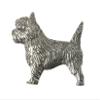 Cairn Terrier Pin, Full Body, Pewter, D342F, 1 1/2 Inches, Handmade in The USA, Cairn Terrier Gift, Skye, Realistic, Metal, Lapel Pins, Hat Pin, Brooch, Gift, Over 90 Dog Breeds Available view 1