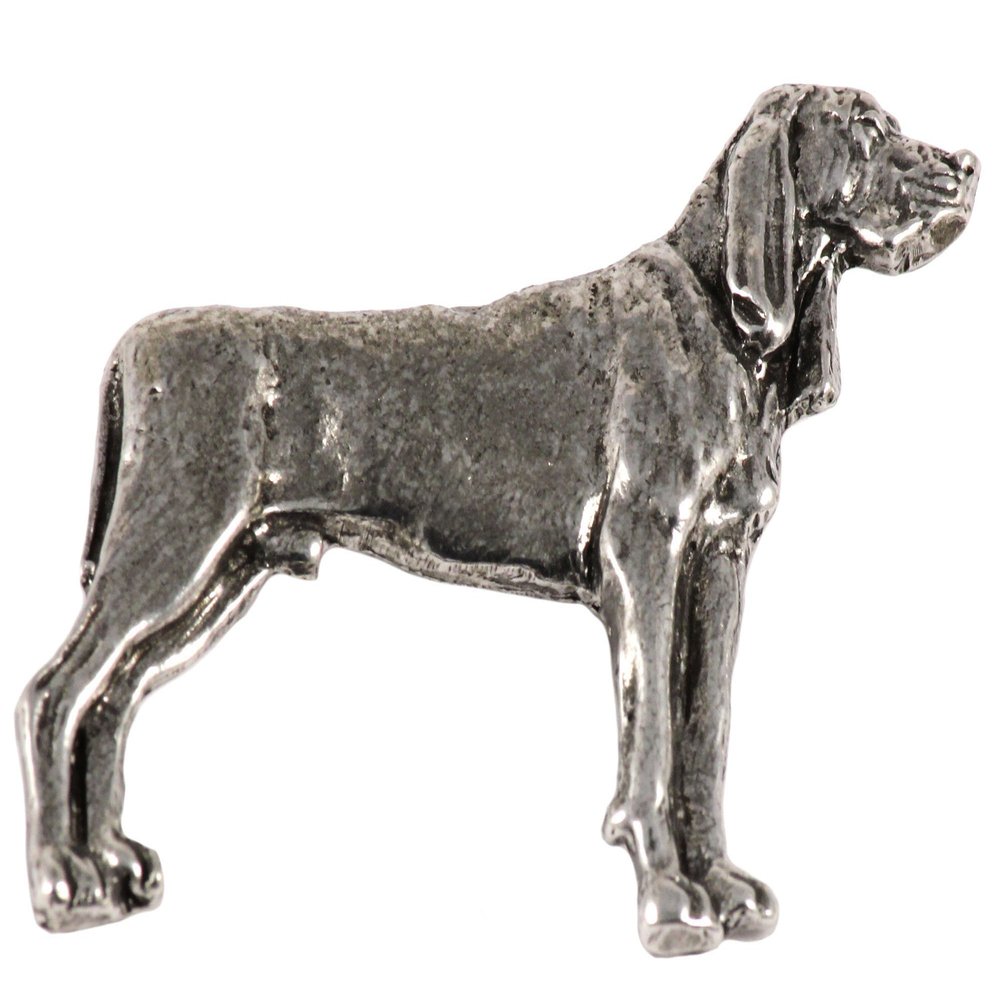 Coon Hound Pin, Full Body, Pewter, D360F, 1 3/4 Inches, Handmade in The USA, Coonhound Gift, Realistic Hound Dog Pin, Metal, Lapel Pins, Hat Pin, Brooch, Gift, Over 90 Dog Breeds Available