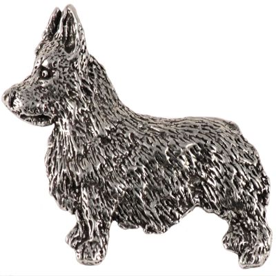 Corgi Pin, Full Body, Pewter, D362F, 1 3/4 Inches, Handmade in The USA, Pembroke Welsh Corgi Gift, Realistic Corgi Dog Pin, Metal, Lapel Pins, Hat Pin, Brooch, Gift, Over 90 Dog Breeds Available