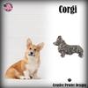 Corgi Pin, Full Body, Pewter, D362F, 1 3/4 Inches, Handmade in The USA, Pembroke Welsh Corgi Gift, Realistic Corgi Dog Pin, Metal, Lapel Pins, Hat Pin, Brooch, Gift, Over 90 Dog Breeds Available view 4
