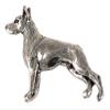 Doberman Pin, Full Body, Pewter, D370F, 2 Inches, Handmade in The USA, Realistic Doberman Dog Pin, Metal, Lapel Pins, Hat Pin, Brooch, Gift, Over 90 Dog Breeds Available view 1