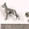 Doberman Pin, Full Body, Pewter, D370F, 2 Inches, Handmade in The USA, Realistic Doberman Dog Pin, Metal, Lapel Pins, Hat Pin, Brooch, Gift, Over 90 Dog Breeds Available view 2