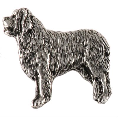 Newfoundland Pin, Full Body, Pewter, D426F, 1 1/4 Inches, Handmade in the USA, Realistic Newfoundland Dog, Metal, Lapel Pins, Hat Pin, Brooch, Gift, Over 90 Dog Breeds Available