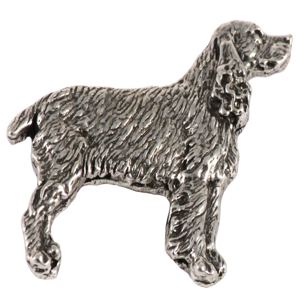 Springer Spaniel Pin, Full Body, Pewter, D72F, 1 1/2 Inches, Handmade in the USA, Cute, Gift, Realistic Springer Spaniel Pin, Metal, Lapel Pins, Hat Pin, Brooch, Over 90 Dog Breeds Available