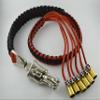 36" Biker Get-back Whip - Panic Snap - Orange-black Reflective Paracord view 2