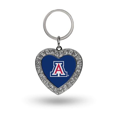 Rico Industries NCAA Arizona Wildcats Metal Rhinestone Heart Keychain