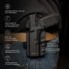 GRITR OWB Kydex Left Hand Gun Holster Fits Springfield Armory Hellcat - Optic Cut, Compatible with Safariland QLS/G-Code RTI Attachments, Adjustable Belt Loops, Open Bottom, Adjustable Cant view 2
