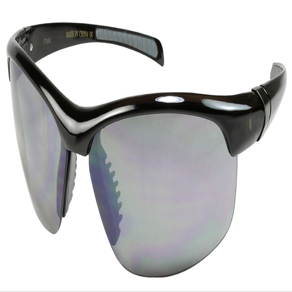 EDGEIWEAR Sports Sunglasses with Flash Mirror Lens 570008-FM-2(Clear Gray)