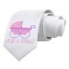 TOOLOUD It's a Girl - Baby Carriage Printed White Neck Tie view 1