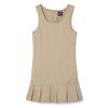 French Toast Girls' Ribbon Bow Pleated Jumper, Khaki, 7 view 1