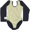 Dancina Leotard Classic Long Sleeve Girls Modest Coverage Higher Neckline Ultra Soft Singlet 6 Black view 3