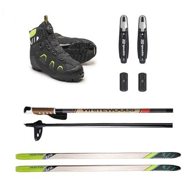 Whitewoods Adult NNN Cross Country Ski Package, 197cm - Skis, Bindings, Boots, Poles (45, 151-180 lbs.)