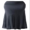 URBAN K Womens Basic Foldable High Waist Maxi Skirt Slate Grey view 1