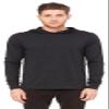 BELLA+CANVAS 3512 Unisex Jersey Hoodie - CHRCL Blck Trbln - S view 1