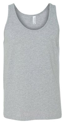 Bella Canvas Unisex Jersey Tank, Small, Grey Triblend