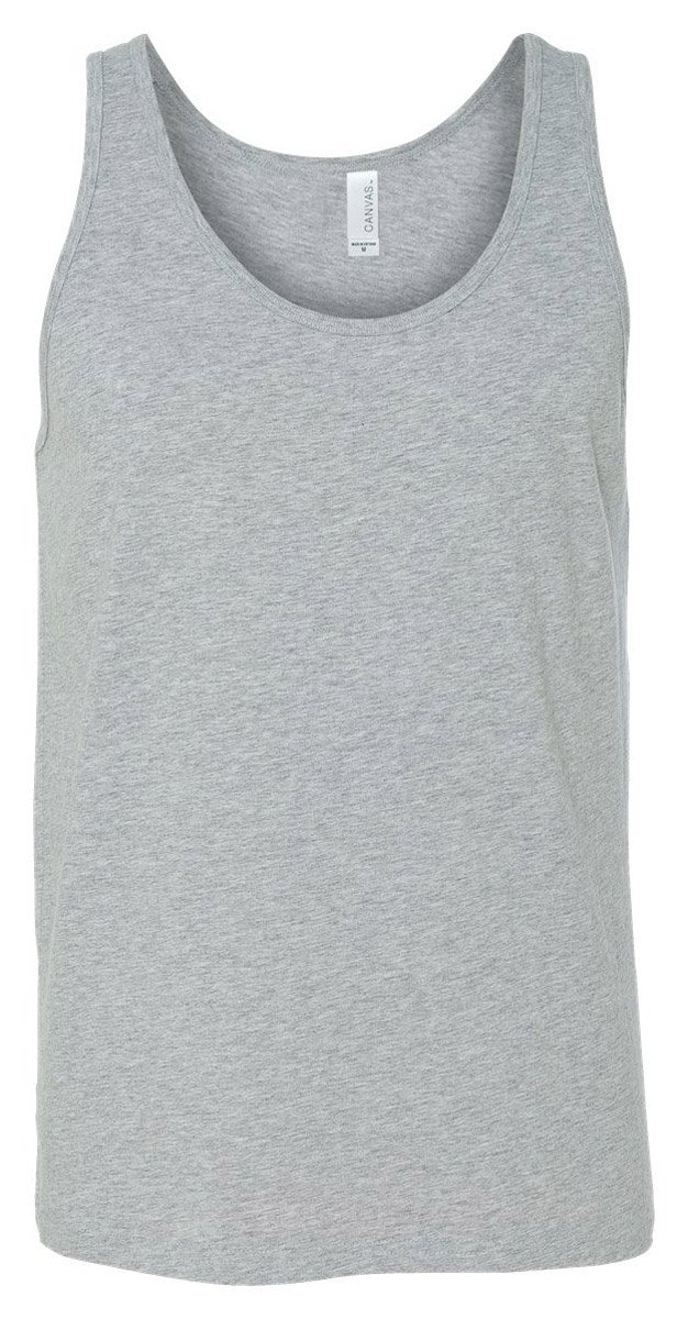 Bella Canvas Unisex Jersey Tank, Small, Grey Triblend
