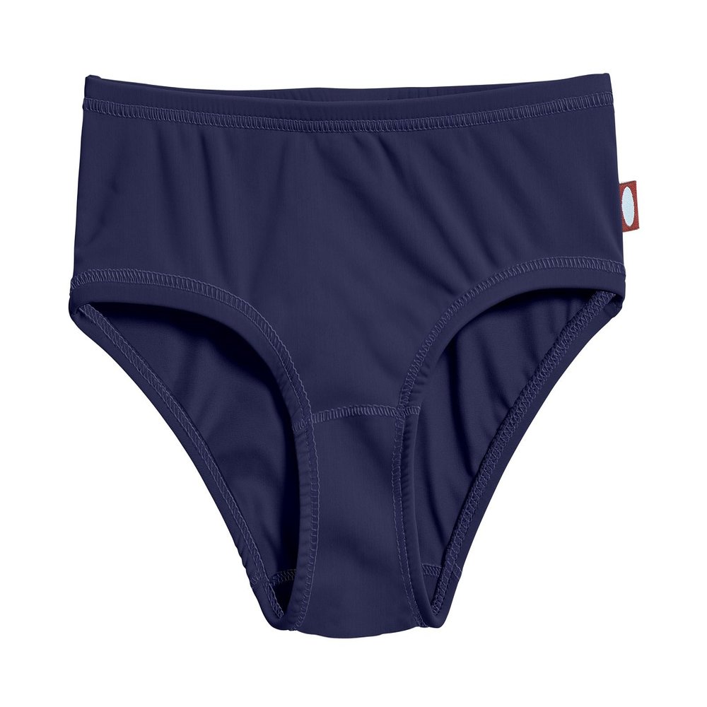 City Threads Girls Swim Brief Bottom UPF 50+ Rash Guard Bathing Suit Soft Comfortable Durable Made in USA, Navy, 7Y
