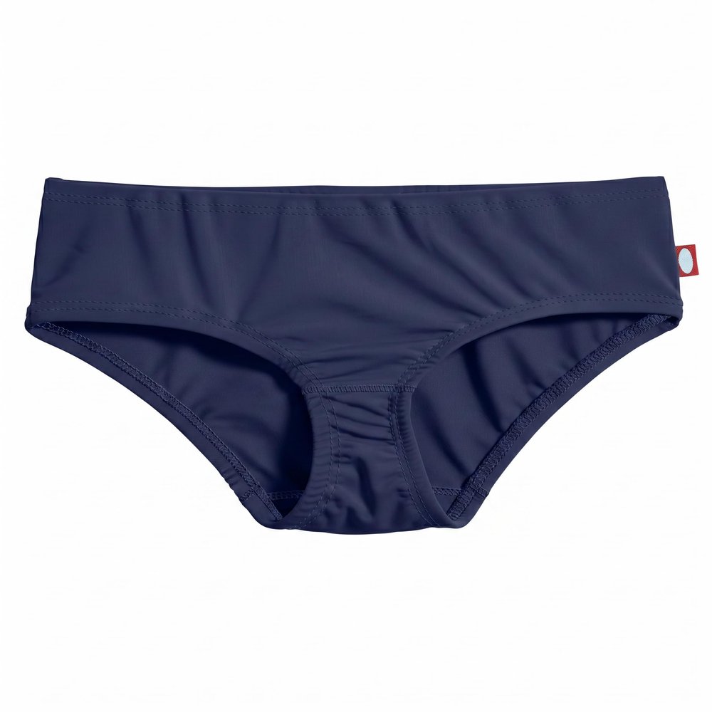 City Threads Girls Swim Bikini Bottom - UPF 50+ Sun Protection, Soft, Comfortable, Durable, Made in USA - Navy with Matching Stitch, 10